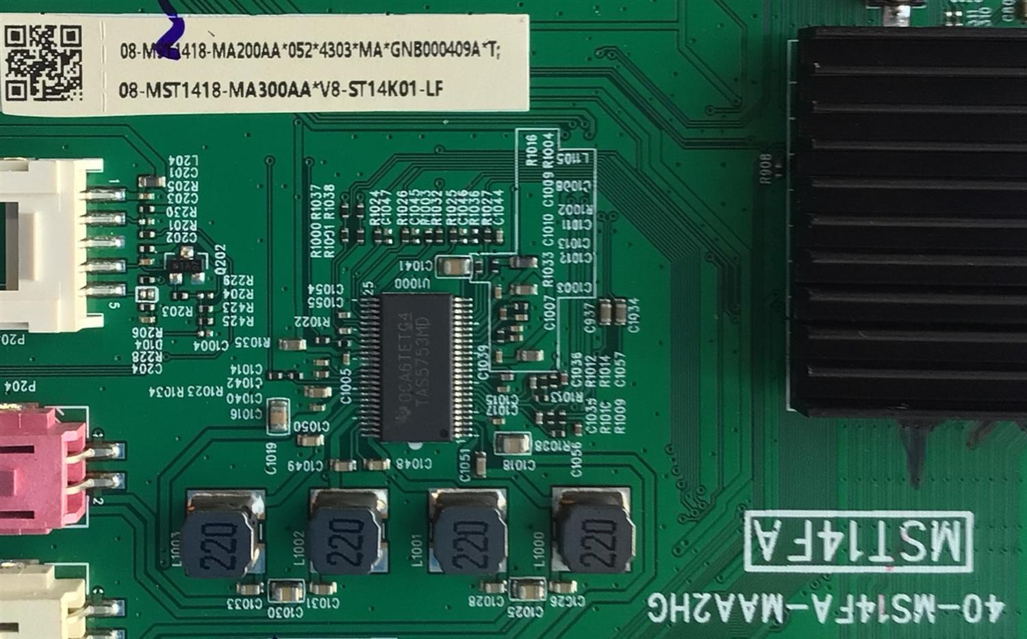 KIT DE TARJETAS PARA TV TCL / MAIN 08-MST1418-MA200AA / 40-MS14FA-MAA2HG / 08-MST1418-MA300AA / FUENTE 81-PBE032-M95 / PLE56 REV1.6 / CQC09001032302 / MODELO 32S327 - Imagen 3